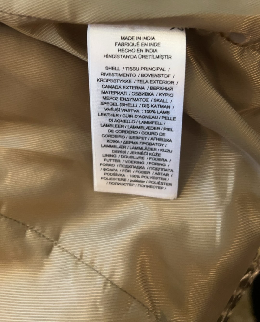 NWT Lauren Ralph Lauren Metallic Embossed Lambskin Moto Jacket Size 4 image 6