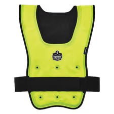 Ergodyne 6687 Dry Cooling Vest, Nylon, Hook-And-Loop, Green, M