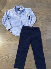 Polo Ralph Lauren Boys Size 4/4T Outfit Color Shirt And Chino Pants  rayon