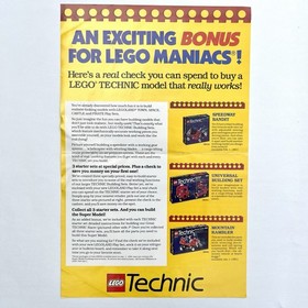 LEGO Vintage Technic Lot 8820 8815 8024: 100% Complete + Instructions & Poster