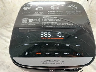 Cosori TurboBlaze 6.0-Qt Air Fryer CAF-DC601-KUS FOR PARTS/REPAIR Broken Top
