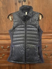 Lululemon 800 Fill Goose Down For A Run Puffer Vest II Women's 8 Blue Full Zip