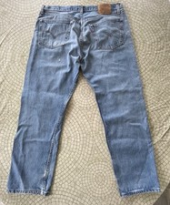 Levi's 501 Vintage Button Fly Denim Jeans Size 38x30 Made in USA Distressed