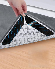 32 PCS Reusable Washable Grippers for Rugs, Highly Adhesive and Thin  Removable R