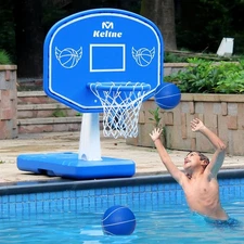 Pool Basketball Hoop Poolside, Large Pool Summer Water Basketball Hoop Game Toys