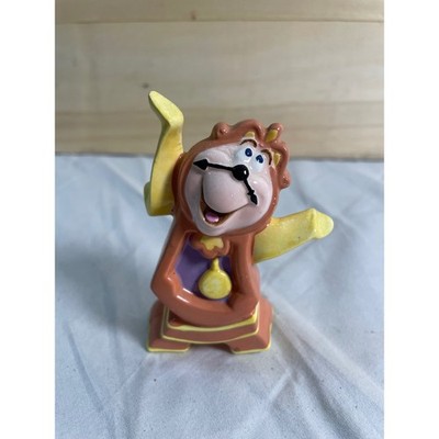 Disney Beauty and the Beast Cogsworth Ceramic Figure Schmid Vintage Collectible