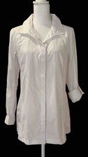 $119 Neiman Marcus Classy White Shirt Tunic S...
