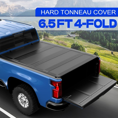 #ad 4 Fold 6.5FT Tonneau Cover For 14 19 Silverado Sierra Low Profile Truck Bed $515.79