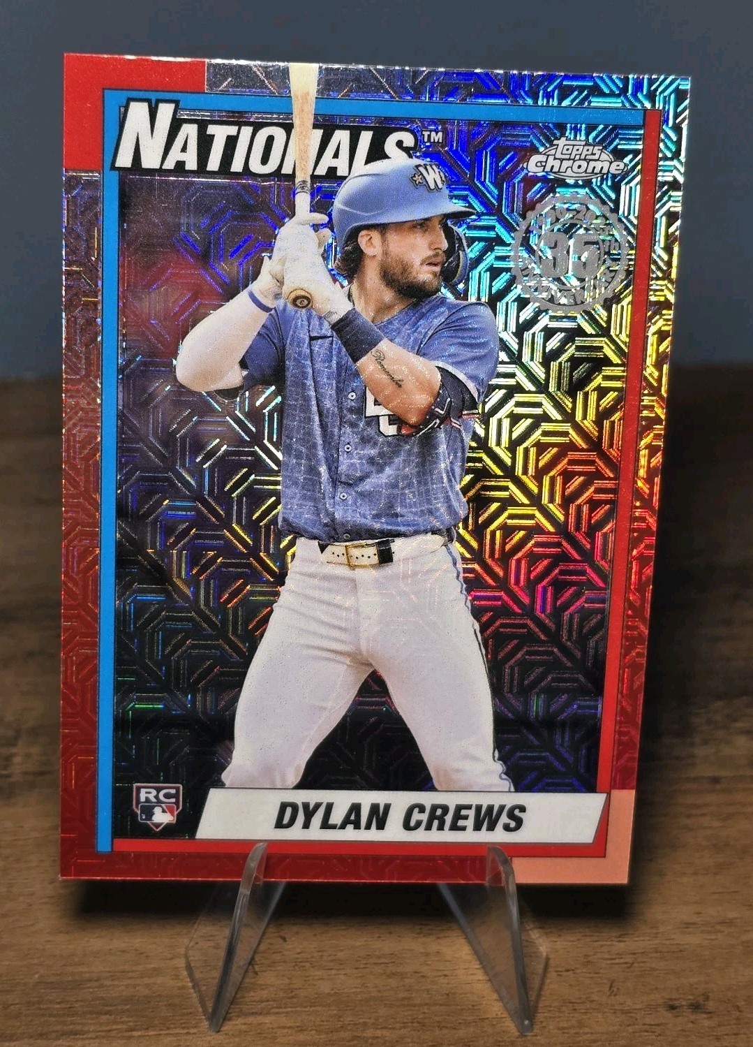 2025 Topps Update Series Dylan Crews 1990 Silver Pack Mojo RC #U90C-91 Nationals