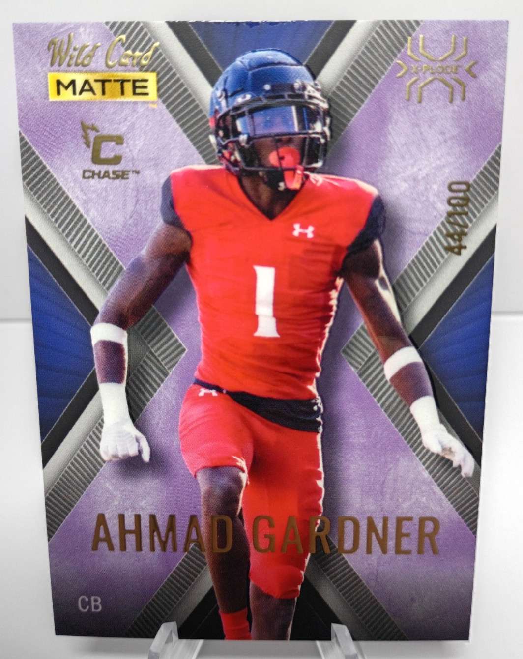 2022 Wild Card MATTE - X-Plode Ahmad Gardner #MXP-1 White-Silver X 44/100 (RC)