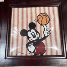 Disney Framed pictures Set Mickey Mouse Baby Room Decor SPORTS FABRIC BABIESRUS