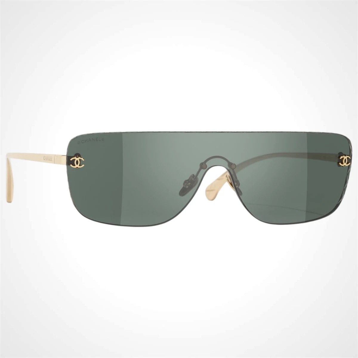 CHANEL サングラス ブラウンレンズ ゴールドケース CHANEL Gold Shield Sunglasses for Women for sale | eBay