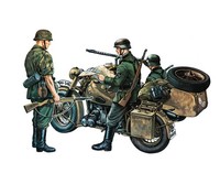 Italeri 1:35 Bmw R75 Motorrad Mit Beiwagen Modellbausatz Inkl. 3 Figuren