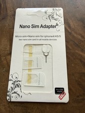 New Nano SIM Card to Micro Standard Adapter Adaptor Converter Set US
