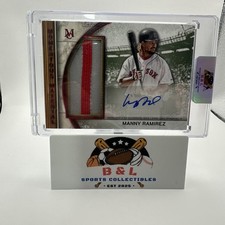 2025 Topps Museum Manny Ramirez Momentous Material Jumbo Patch Auto Ruby 4/5! 🔥