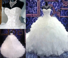 Vintage Wedding Dresses Ball Gown Beaded Sweetheart Corset Royal Princess Gowns