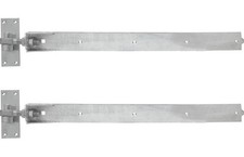 Pair of 48” Adjustable Gate Hinges Heavy Duty Hook and Band Galvanised