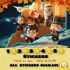 -Mono poly GO- Harry Potter GO Album ALL STICKERS 1-2-3-4-5-6Stars FAST  