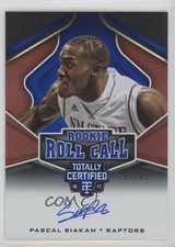 2016 Panini Totally Certified Rookie Roll Call Blue 1/99 Pascal Siakam Auto 9c6