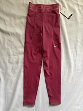 NEW NIKE PRO DRI-FIT TRAINING MID RISE LEGGINGS PINK FV7388-634 WOMEN S XXSMALL