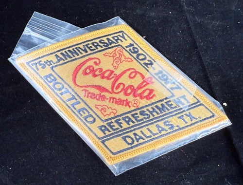 Vintage 75th Anniversary Coca-Cola Refreshment Patch 1902-1977 (WT1)