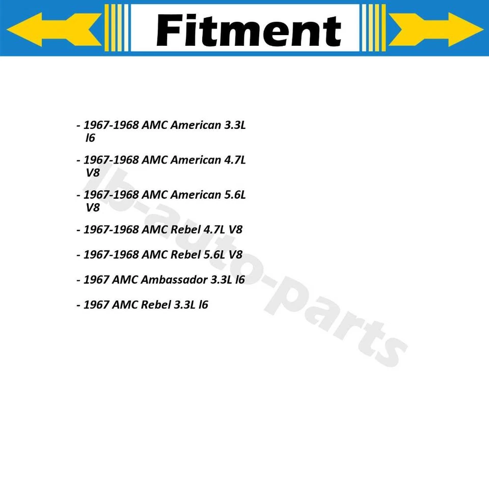 Линия переднего тормозного шланга Sunsong 2 шт. для 1968-1970 AMC AMX 6,4 л - Изображение 4 из 4