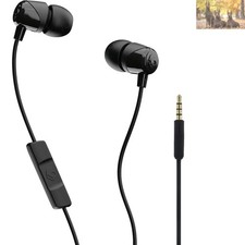 Jib Wired Earbuds with 3.5mm AUX  Noise Isolating Fit - Travel Ready Black