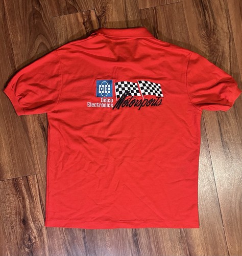 Delco Electronics Motorsport Vtg 90s Midwest Embroidery Nascar Racing Polo Men L