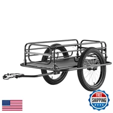 VEVOR Bike Cargo Trailer, 275 lbs Load, Foldable, Quick Release, 20" Wheels