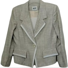 Leslie Fay Beige Blazer Women's 10 NWT vintage 80s coastal power dressing office