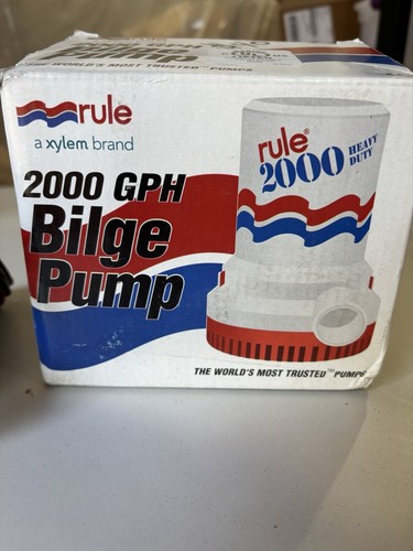 Rule Bilgepumpe 2000 GPH – Nicht-automatisch, Robuste Marine-Pumpe Für Boote