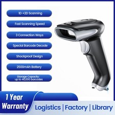 Eyoyo 2D 3-in-1 Wireless Barcode Scanner Handheld Bluetooth QR Bar Code Scanner