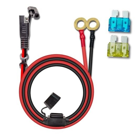 10AWG 2FT Charger Cable, SAE to O Ring Terminal Quick Disconnect 10awg2ft