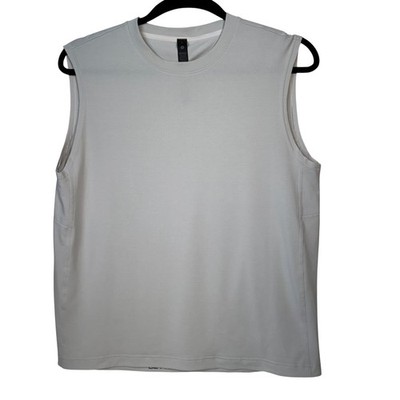 Lululemon Mens Gray Athletica EasySet Train Sleeveless Muscle Tank Top Size L 