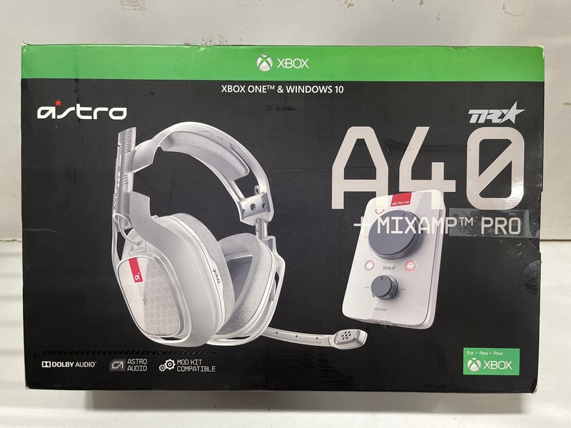 Astro A40 TR Headset with MixAmp Pro TR for PC and MAC - White - Used