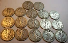 1917 1929 S 1947D RANGE 17 DIF WALKING LIBERTY  90% SILVER HALF DOLLARS LOT COIN