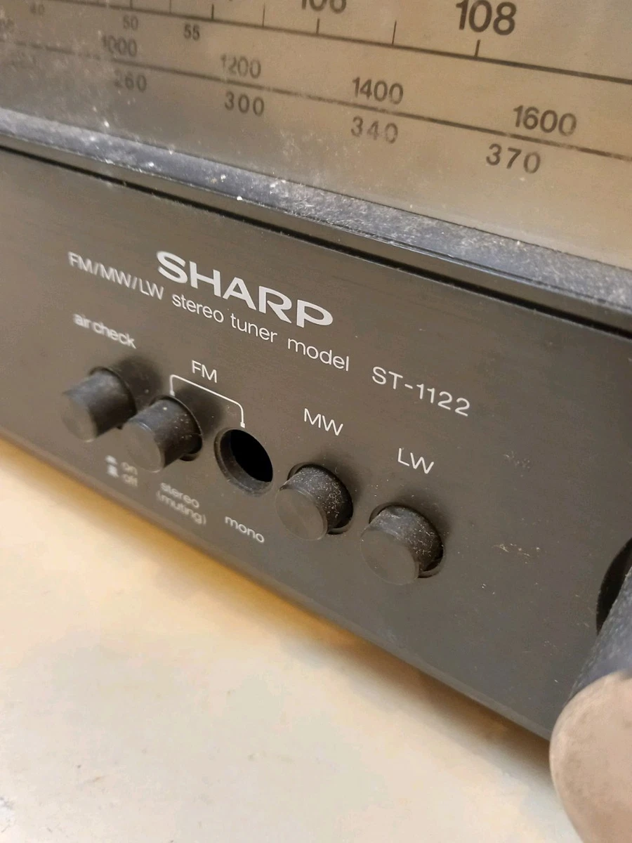 Sintonizador de radio estéreo Sharp ST-1122 HiFi FM AM vintage años 80 ST1122