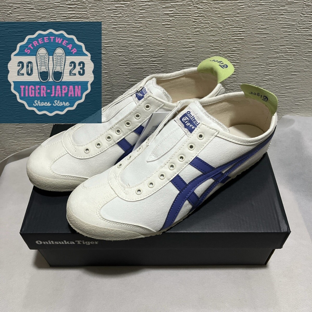 Onitsuka Tiger MEXICO 66 SLIP-ON 1183A360 118 CREAM/ULTRAMARINE 