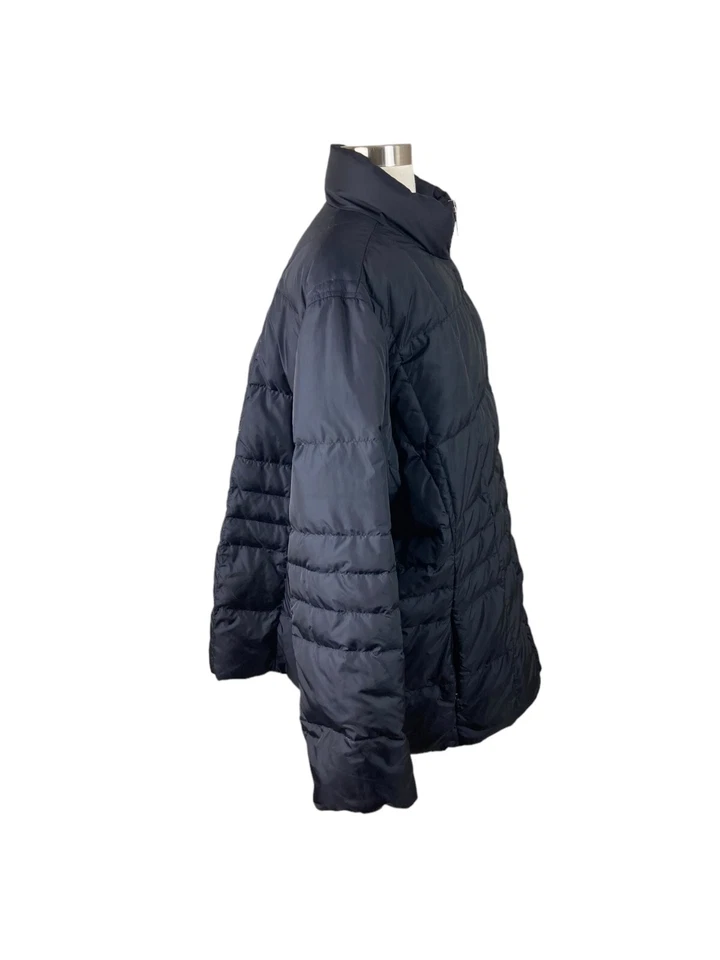 Lands End Women's Long Puffer Coat Size 3X 24W-26W Black Goosedown Full Zip - Image 2 of 4