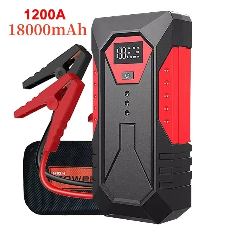 FOWAWU 18000mAh 1500A Booster Batterie Voiture Démarreur Portable Jump Starter - 7L Essence/5.5L Diesel