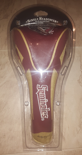 FLORIDA STATE SEMINOLES GOLF DRIVER HEAD COVER 1 FOOTBALL JERSEY CLRS L XL NCAA - Picture 2 of 7
