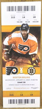 Philadelphia Flyers vs. Bruins 1-13-2016 Ticket Stub ~ Nick Schultz 1,000th Game