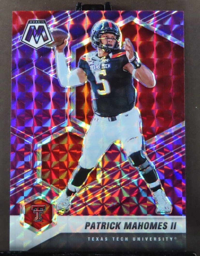 マホームズ 額ポスター 2022 Panini Mosaic Draft Picks - Patrick Mahomes II #34 Purple