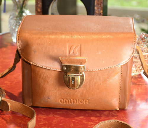 OMNICA VINTAGE CAMERA LEATHER CARRY SHOULDER BAG HARD CASE 4 Leica M Alpa Contax