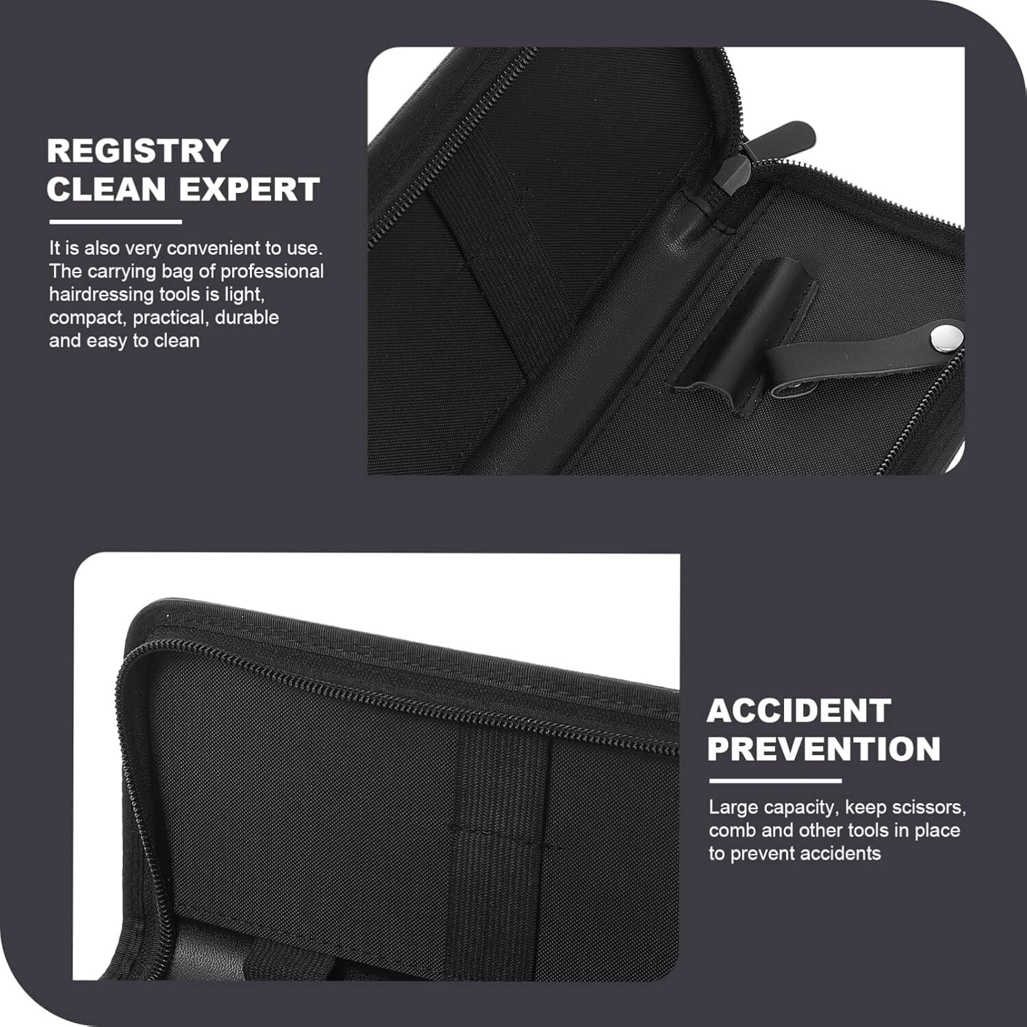 Scissor Cases for Hairstylists PU Hairdresser Pouch Shear Storage Salon Zippe...