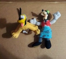 Vintage Lot Disney House Of Mouse 2001 Mcdonalds Goofy  Pluto Small Plush