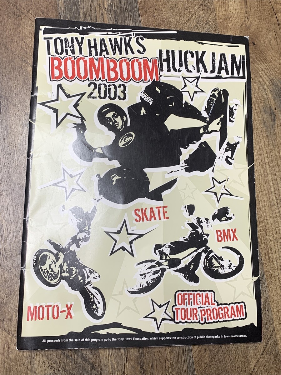 Tony Hawk's Boom Boom Huckjam 2003 Official Tour Program Moto-X