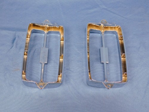 Sport Lamp Bezels 1970 71 Mercury Cyclone GT 351 429 CJ-Spoiler-Grill Light - Picture 5 of 6