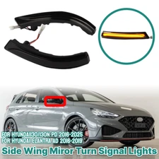 Smoked Sequential LED Side Mirror Turn Signal Light For Hyundai Elantra AD 16-19