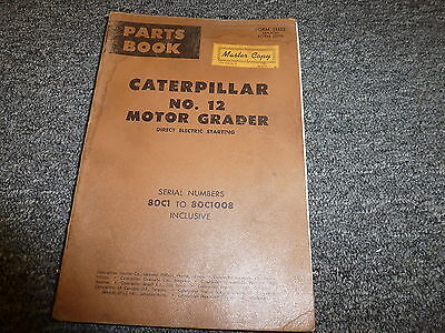 Caterpillar Cat 12 Motor Grader Direct Electric Starting Parts Catalog